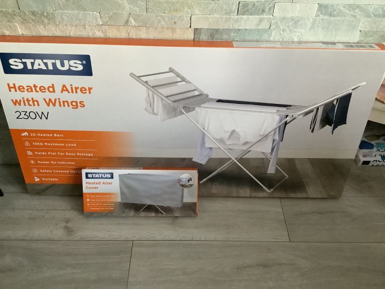 STATUS Heated Airer with Wings 230W - Brand New