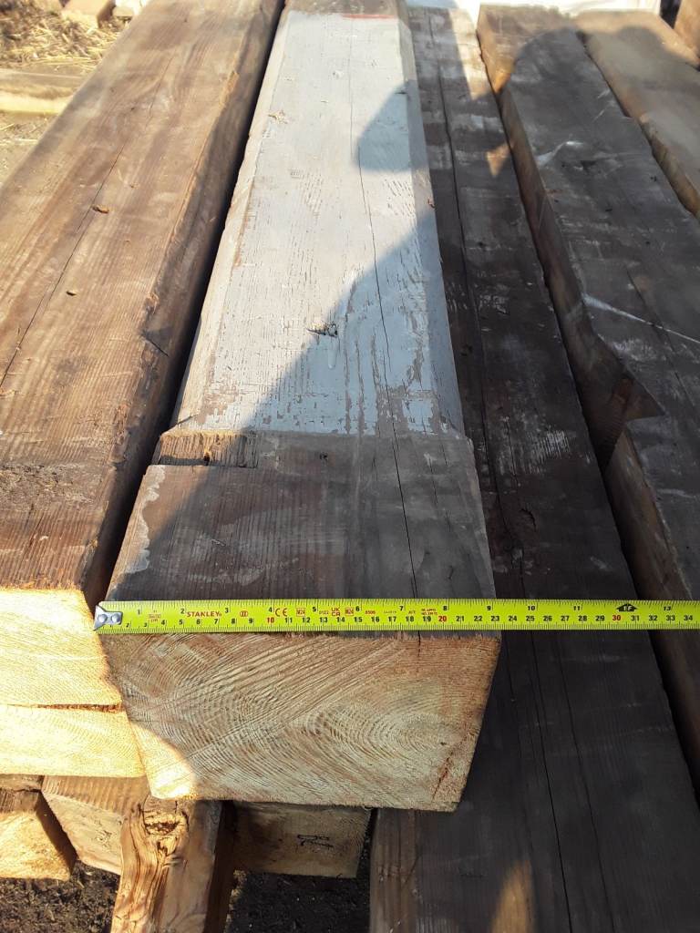 Reclaimed 200 years old, solid pine beam. 7.5 feet long. 