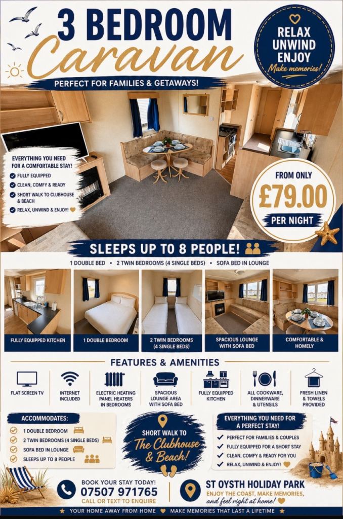 Caravan to rent 