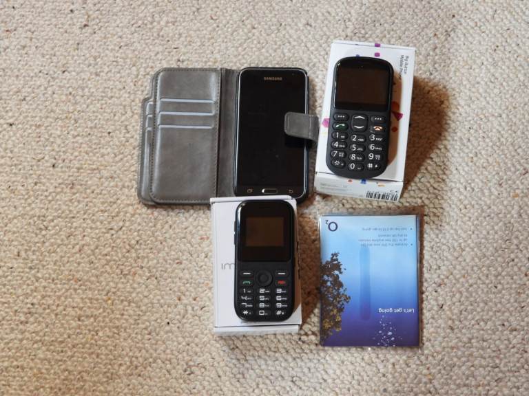 Samsung Galaxy J5 2016, IMO Dash 4G Mini, ALBA Big Button Phones & O2 SIM