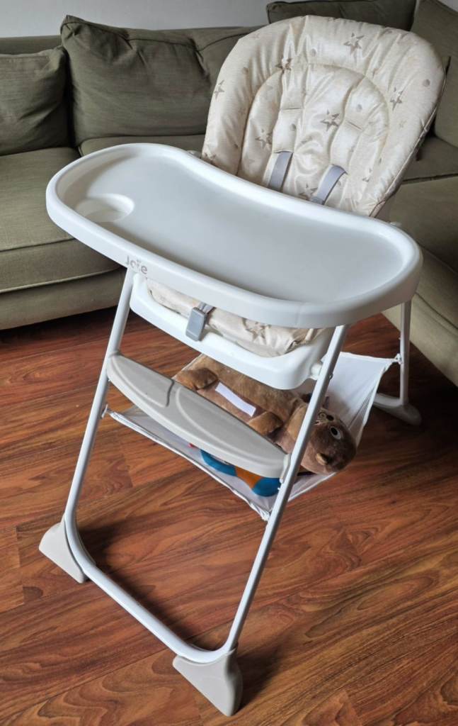 Baby High Chair with Tray – Good Condition, Foldable
