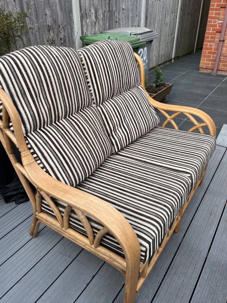 Rattan 2 seater conservatory sofa