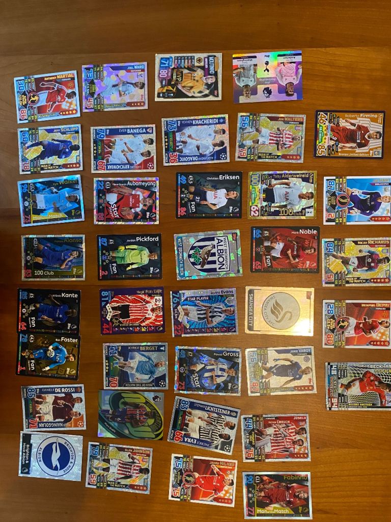 Huge Topps Match Attax Football Card Job Lot Bundle - 196 Cards (Premier League & Champions League)
