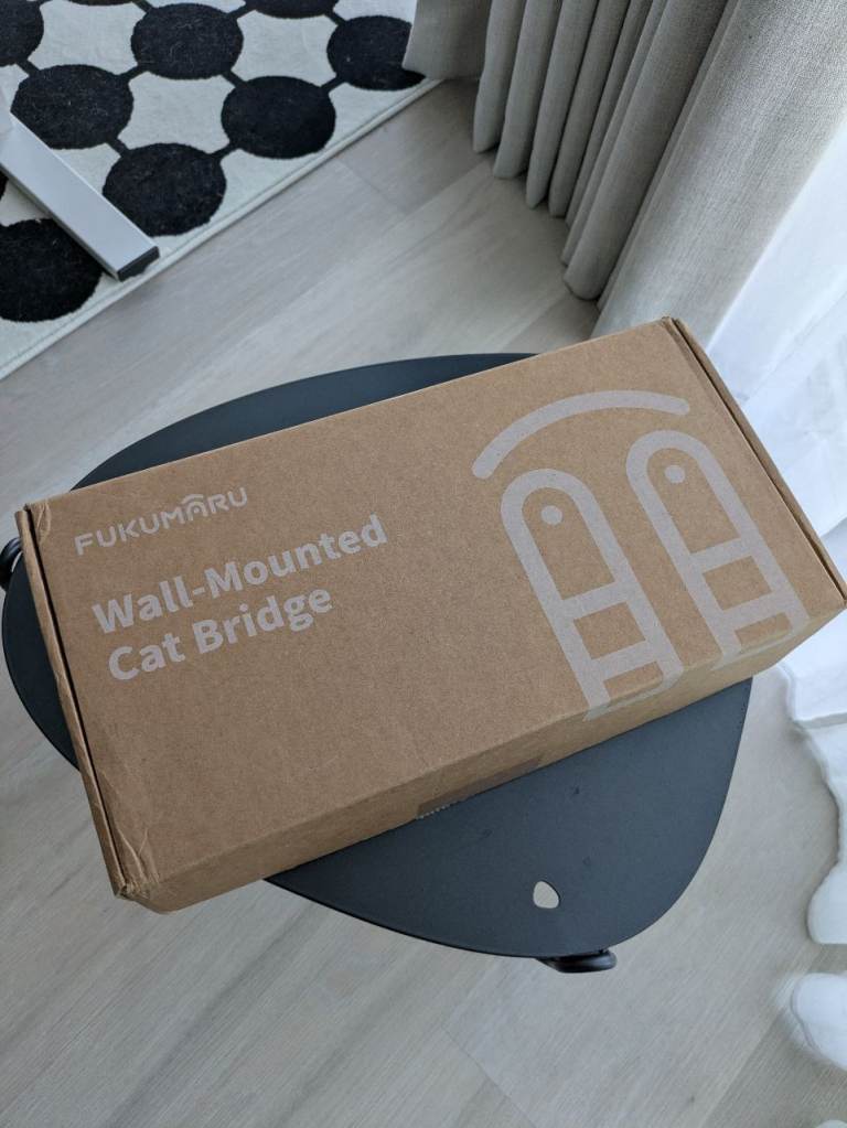 Brand New FUKUMARU Wall Mounted Cat Bridge | Natural Wood | Unassembled in Box