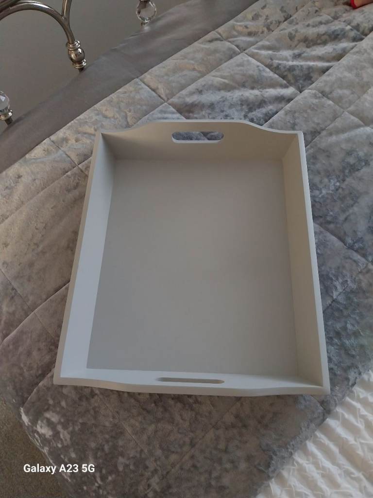 Grey wooden tray 