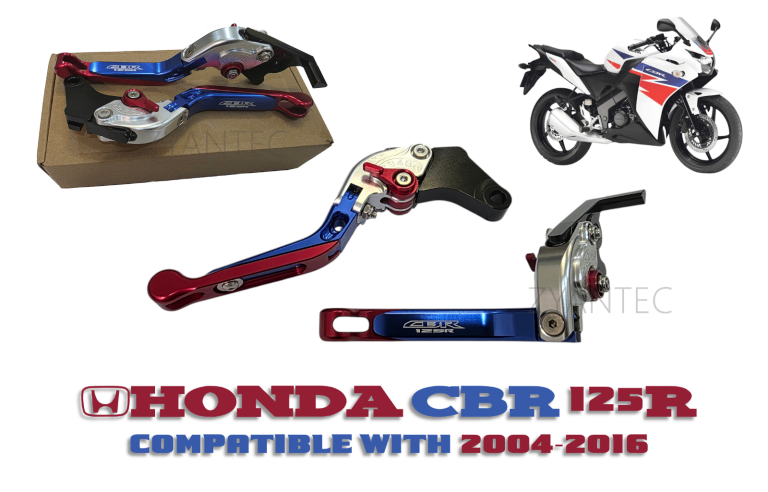 Honda CBR 125R 2004-2016 | Motorcycle Clutch & Brake Levers Set - Red / Blue