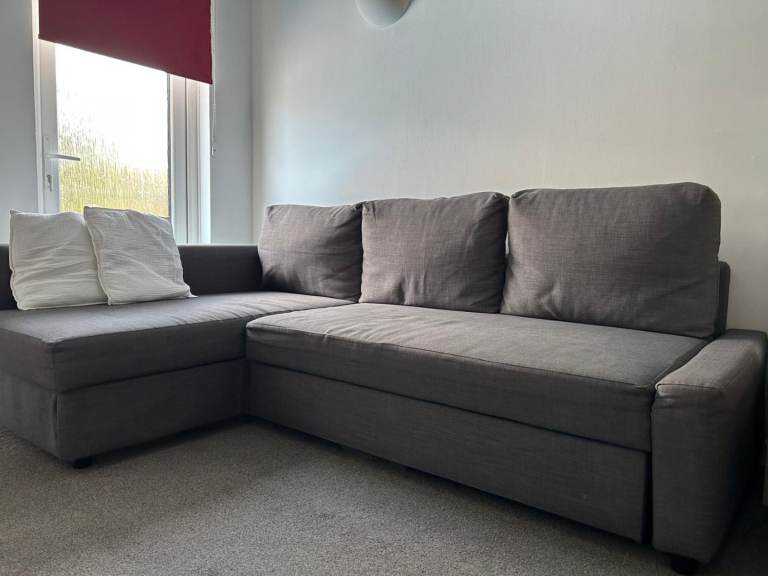 IKEA FRIHETEN Corner Sofa Bed – Grey, Good Condition