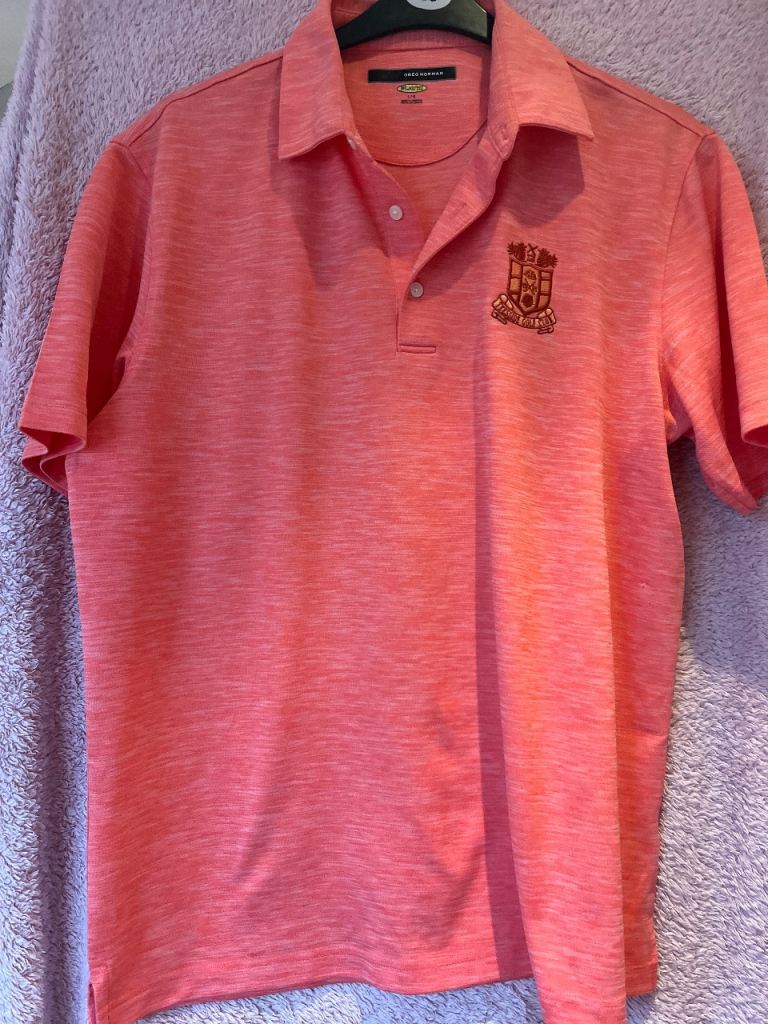 Greg Norman Play Dry Golf Polo Shirt - Red, Size L/G