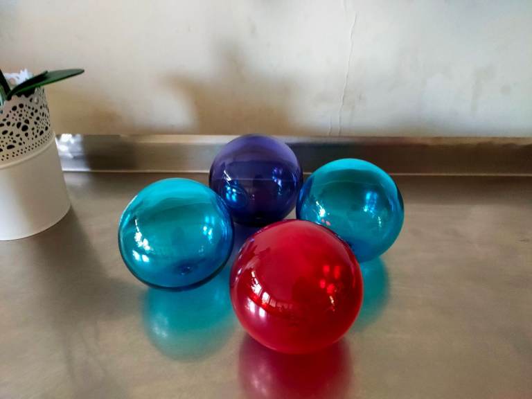 Decorative Glass Orbs - Multicoloured, As Good As New