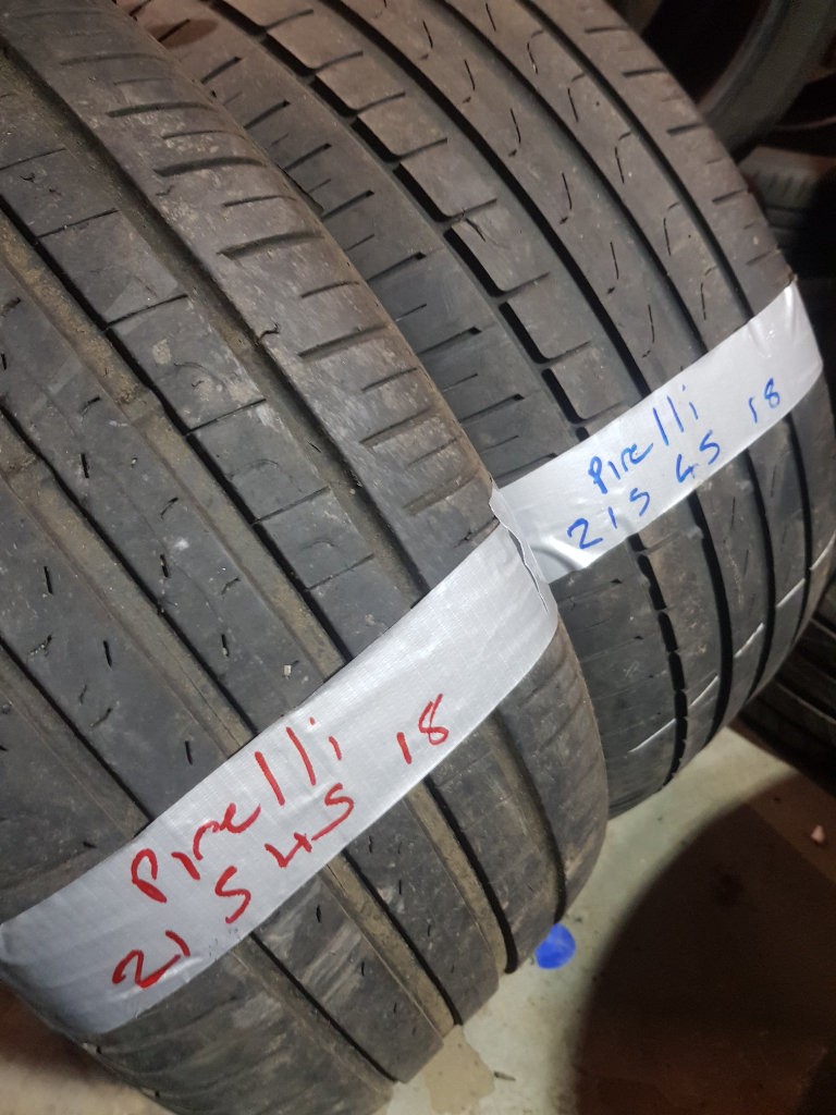 215 45 18 Pirelli Pzero Tyres Matching pair ONLY £80fitted and balanced open 7 days a week 