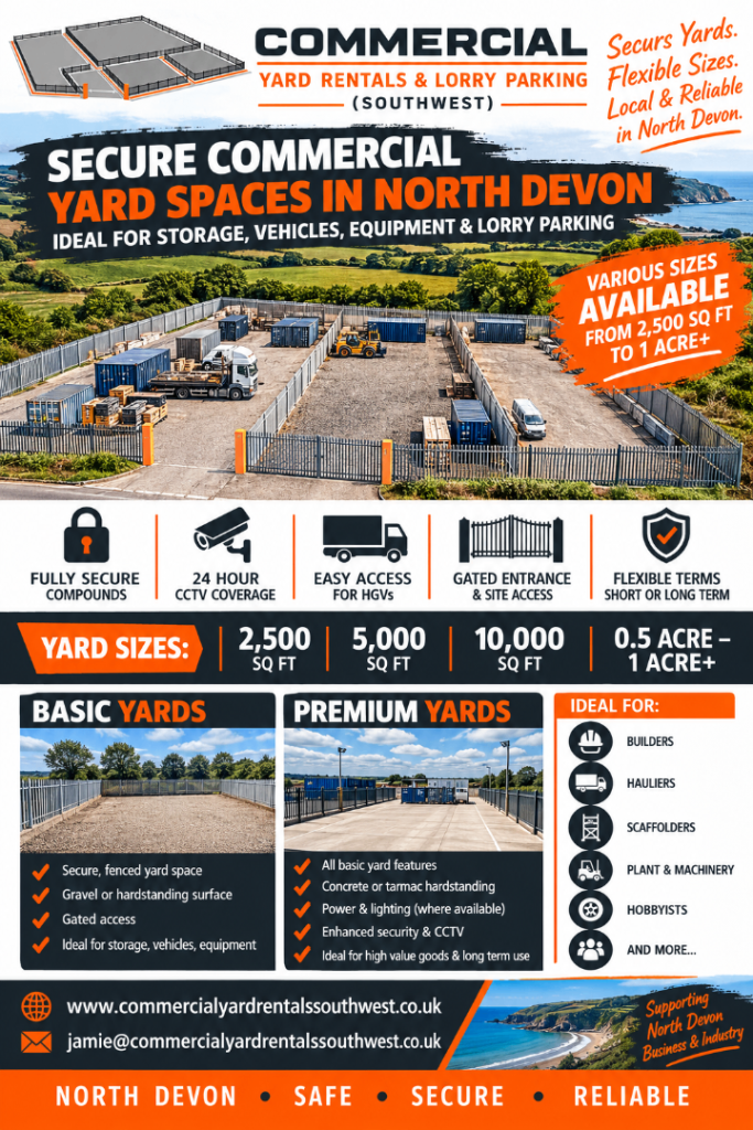Commercial Yards to rent (North Devon)