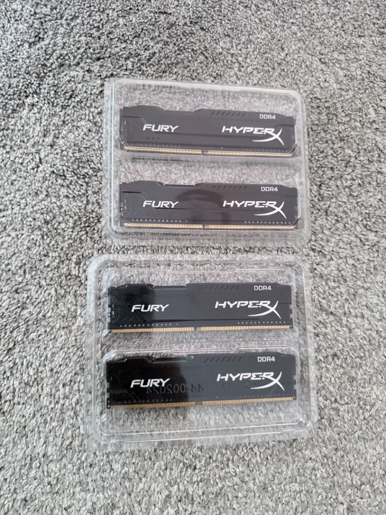 HyperX Fury 16GB DDR4 RAM Kit (4x4GB) 2400MHz CL15