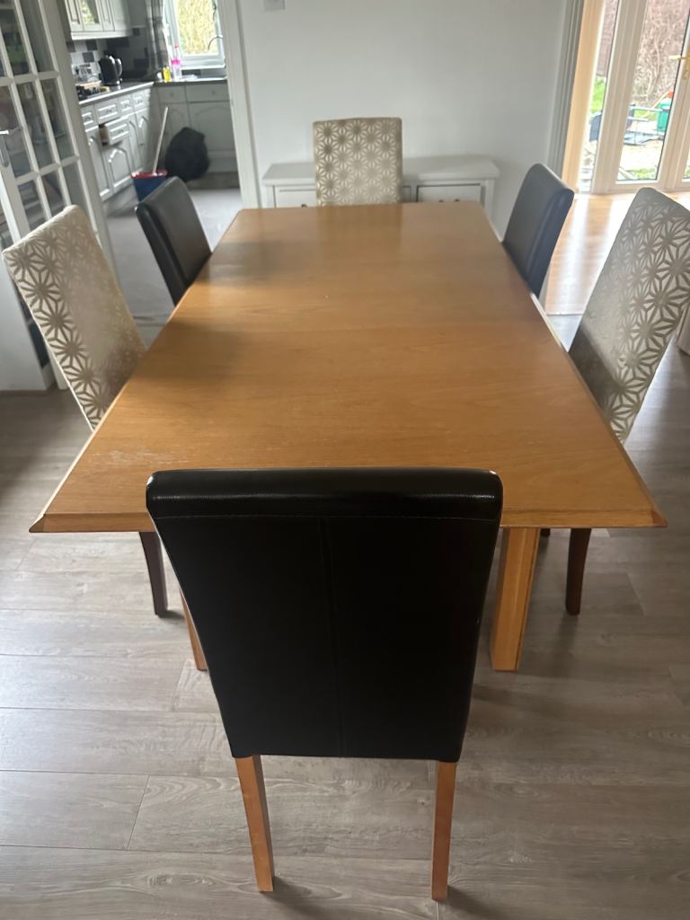 Solid wood dining table 