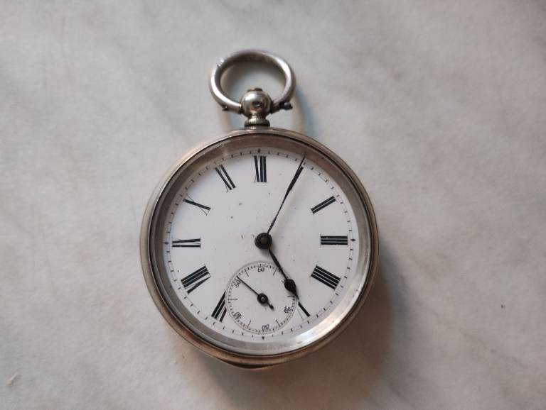 Antique silver pocket watch.