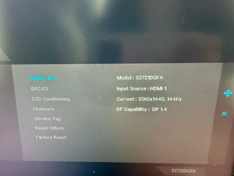 Dell S2721DGFA 27 inch 2560x1440 165hz, IPS, QHD Gaming Monitor, G-Sync, 1ms