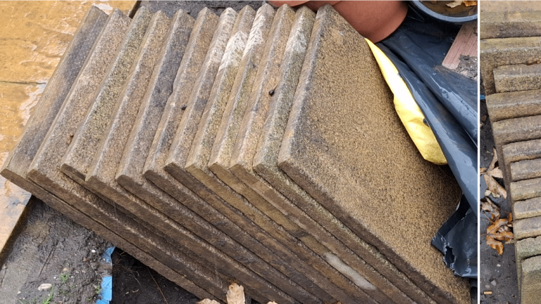 Premium Textured Buff Paving Slabs (600x600mm / 2x2, Price Each or £70 ...