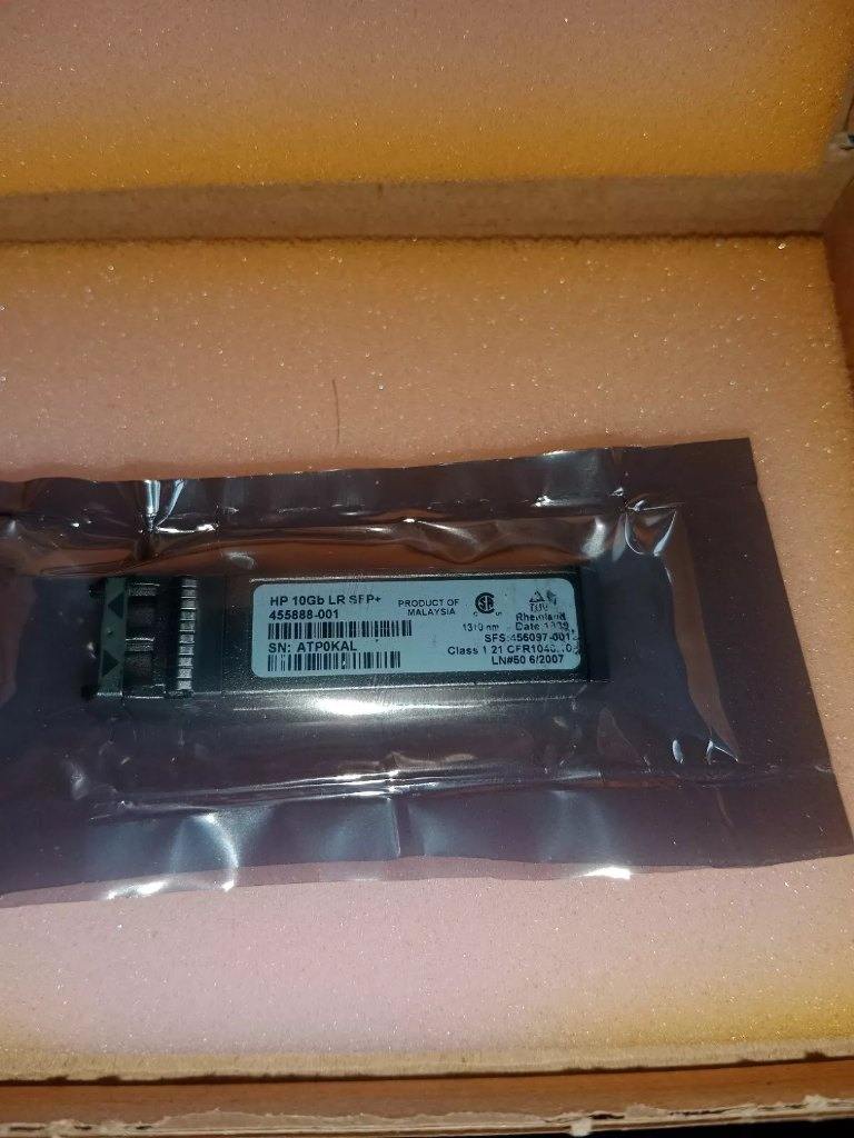 HP 10GB LR SFP+ Transceiver Module CLASS 1 21 CFR1040 