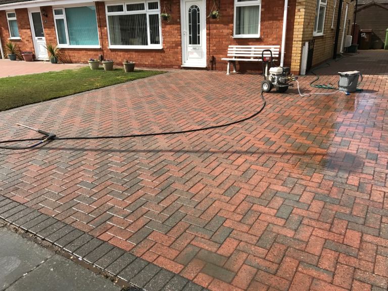 Driveway and patio cleaning service 