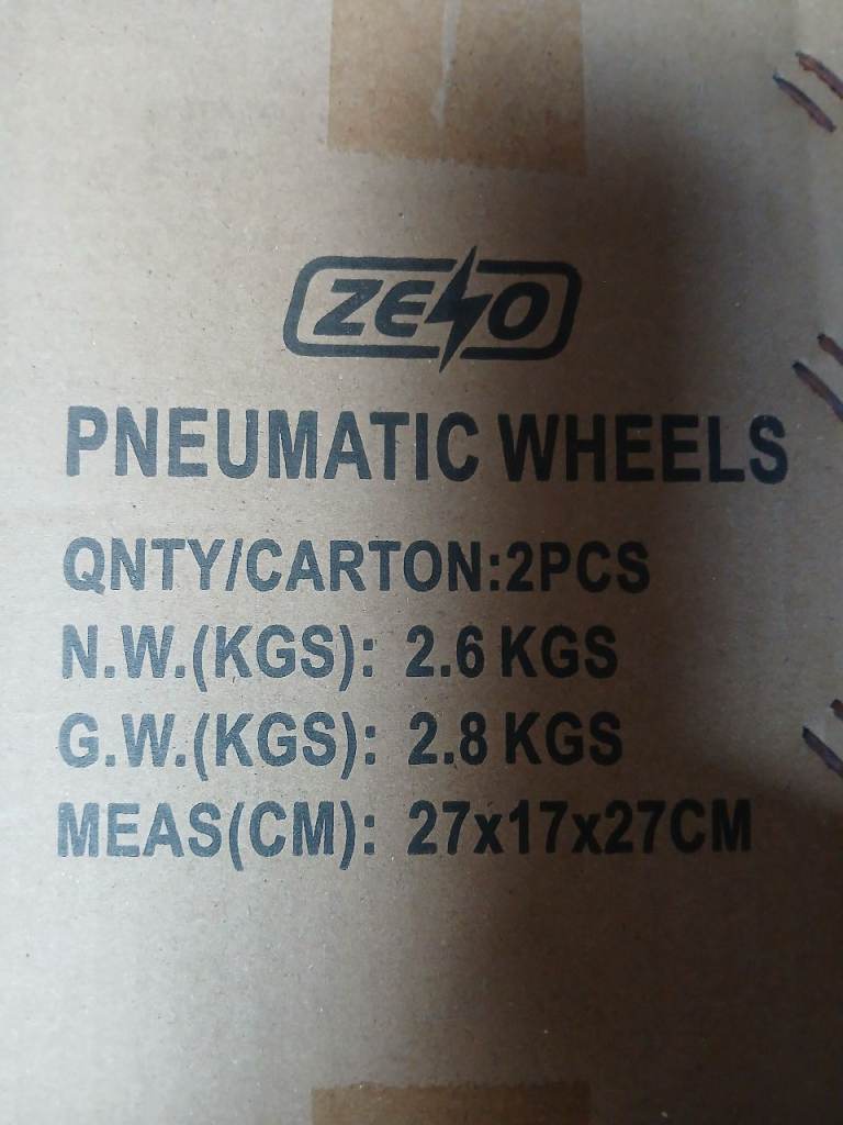 ZEO Pneumatic Wheels - Brand New Pair in Box