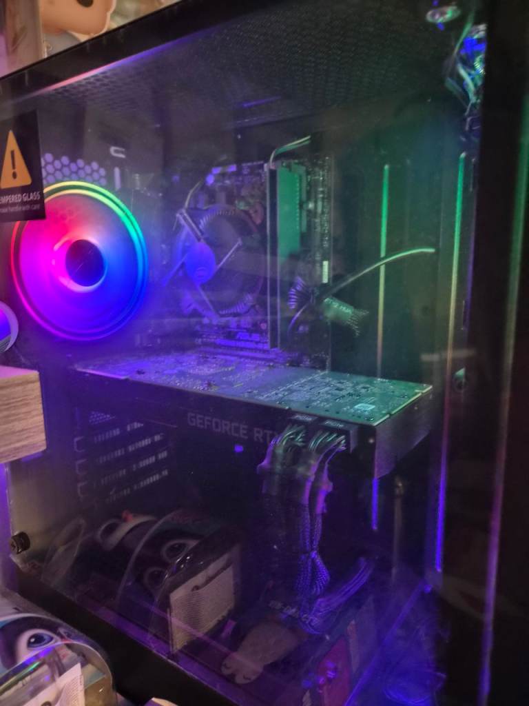 Gaming PC Desktop with RGB Lighting – Good Condition