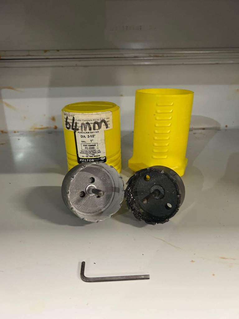 A range of Relton porcelain hole cutters & hole saws available