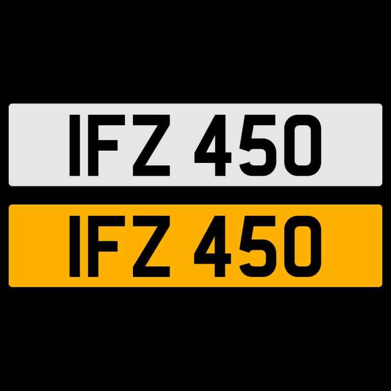 IFZ 450 NUMBER PLATE REGISTRATION NUMBERPLATE CHERISHED DATELESS