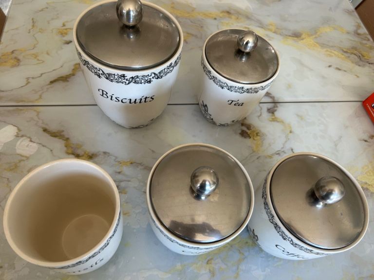 Storage jars kitchen accessories tea coffee 