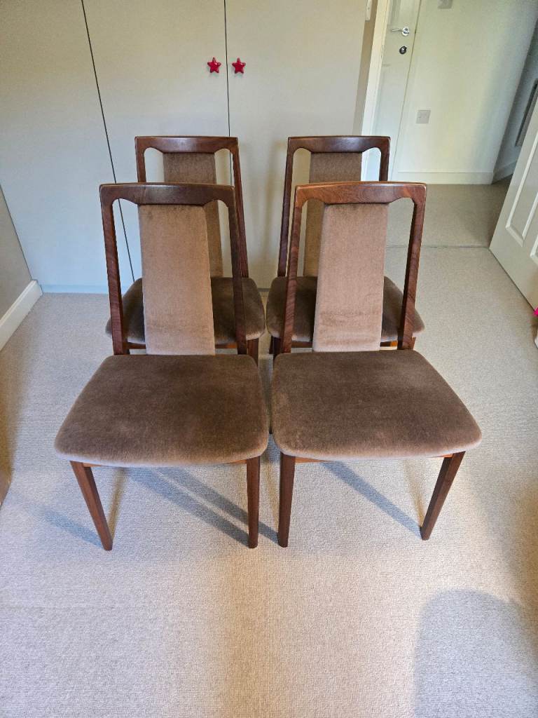 G Plan Set Of 4 Teak Mid-Century Fresco Dining Chairs
