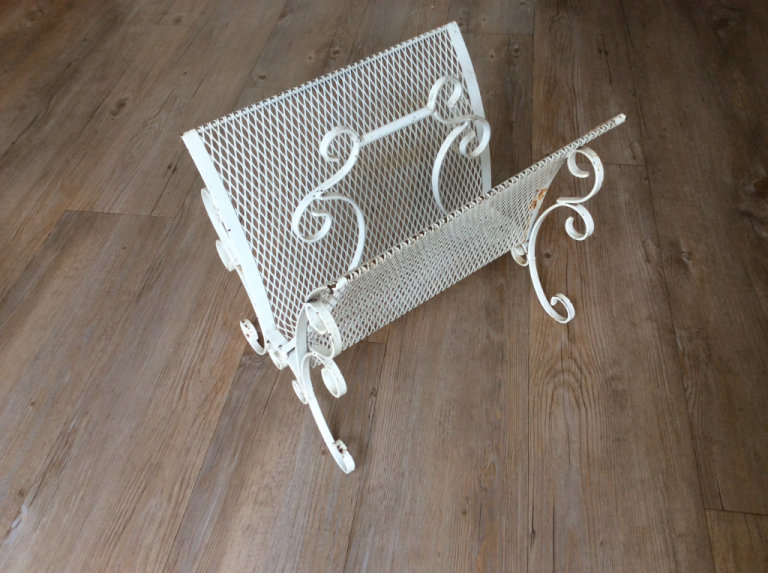 1960s metal magazine rack. 