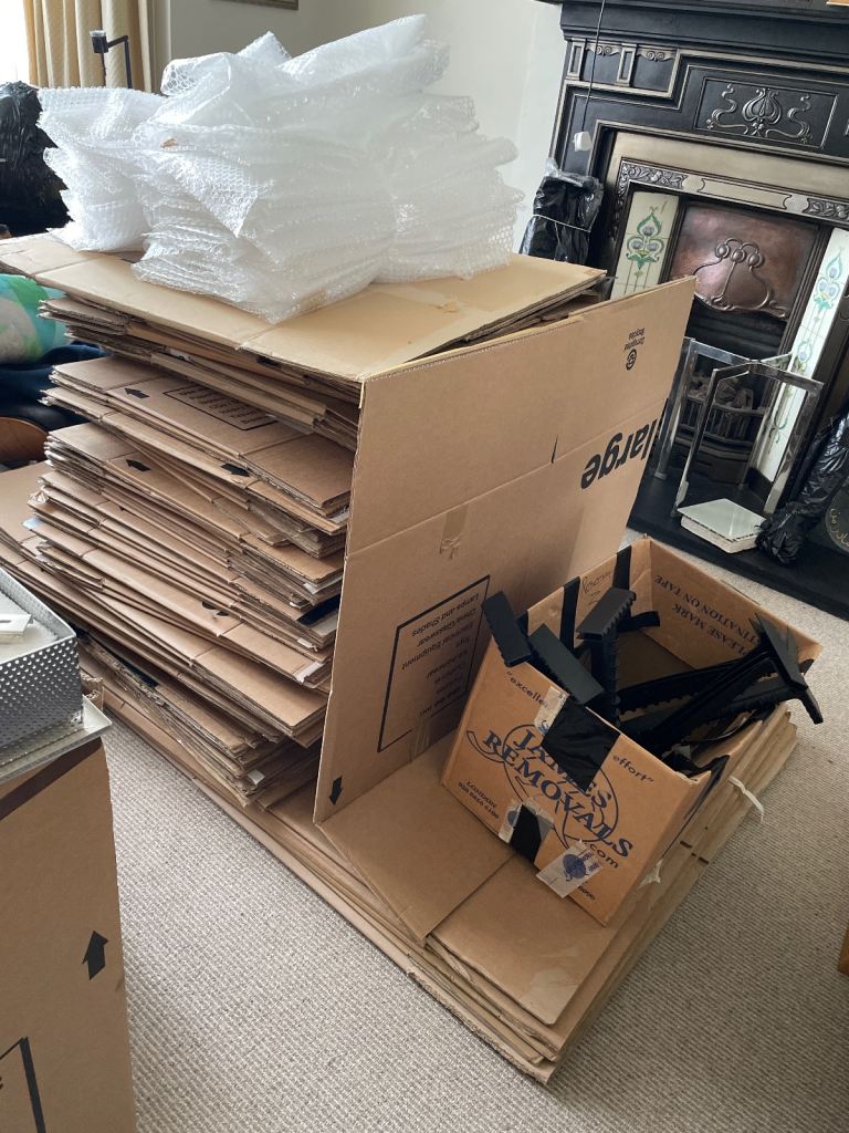 Cardboard removal boxes 