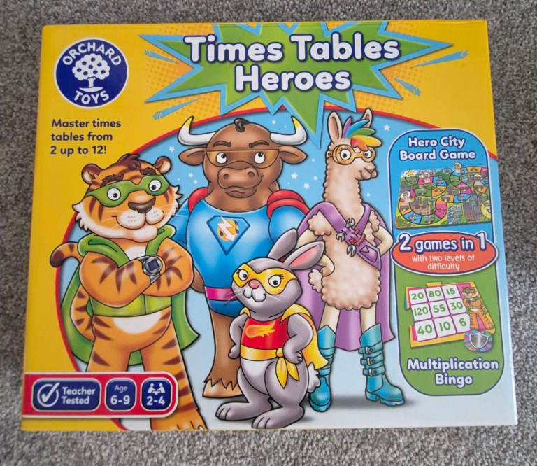 Times tables for heroes game, in good condition 