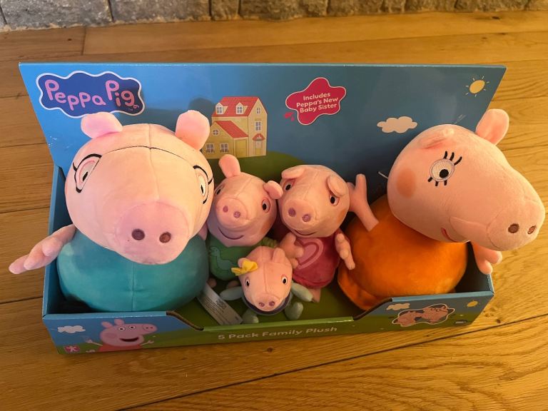 Peppa Pig 5 Pack Family Plush Toys – Brand New