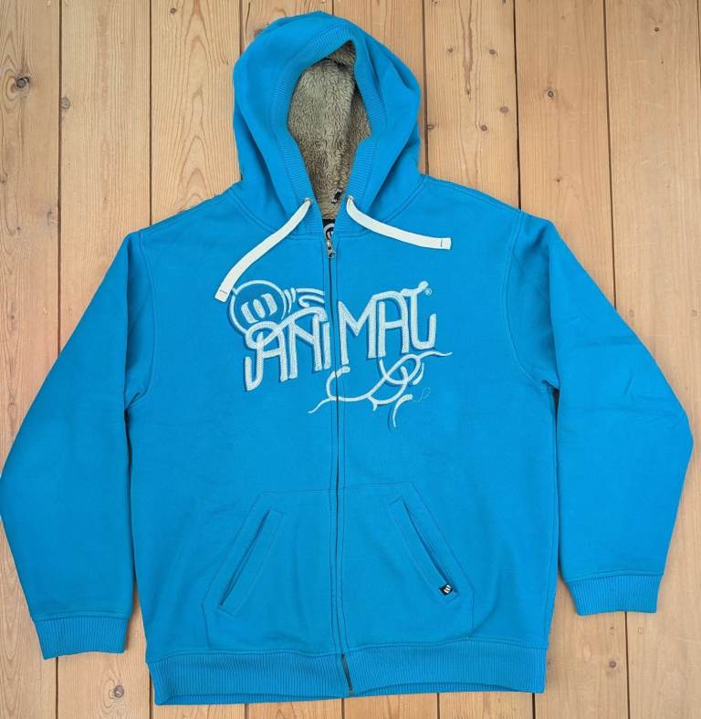 Animal Men's Zipped Hoody with fleece lining - XL