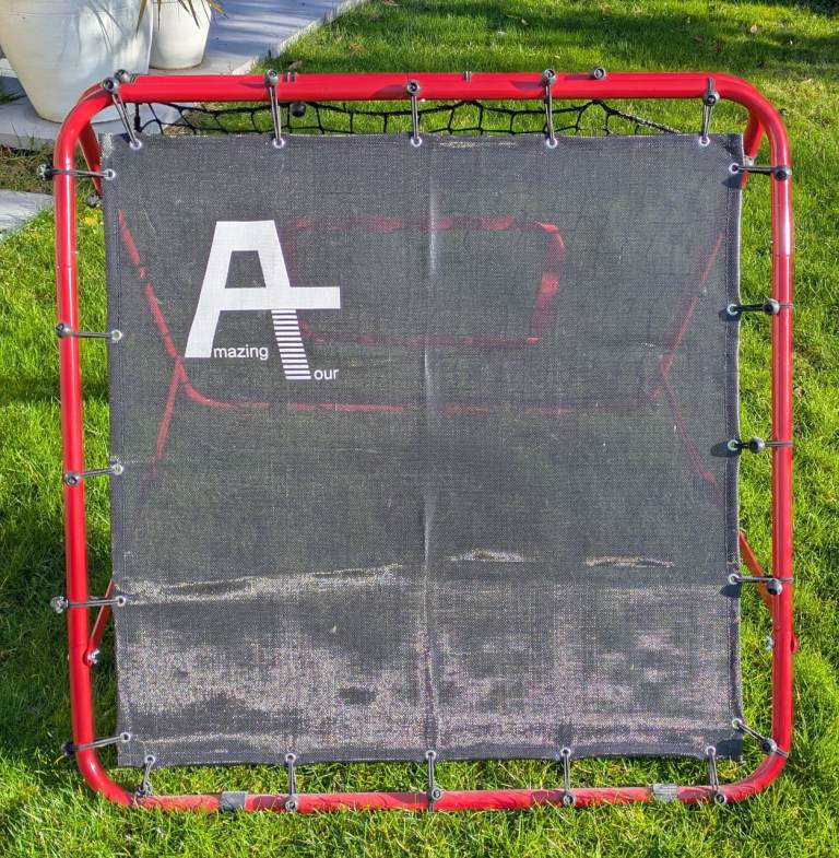 Adjustable football rebounder net