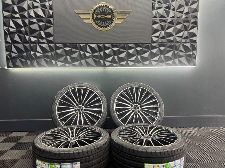 NEW 19” inch mercedes amg a45 a35 a c e class alloys wheels 5x112 vito viano clk cla gt tubine