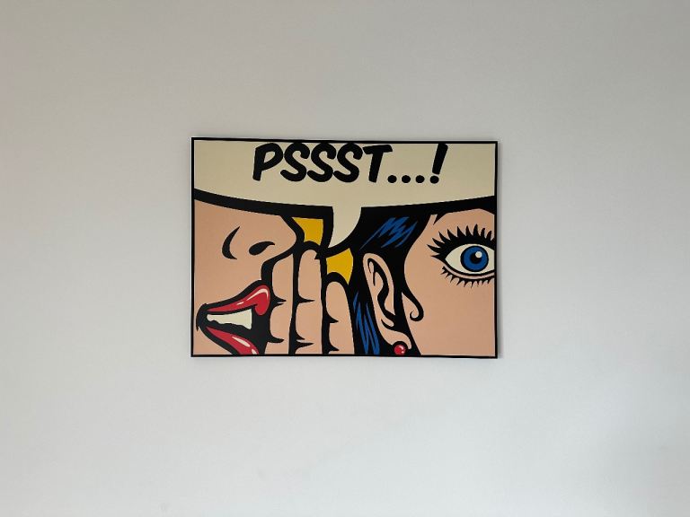 Pop Art 'PSSST...!' Canvas Wall Art