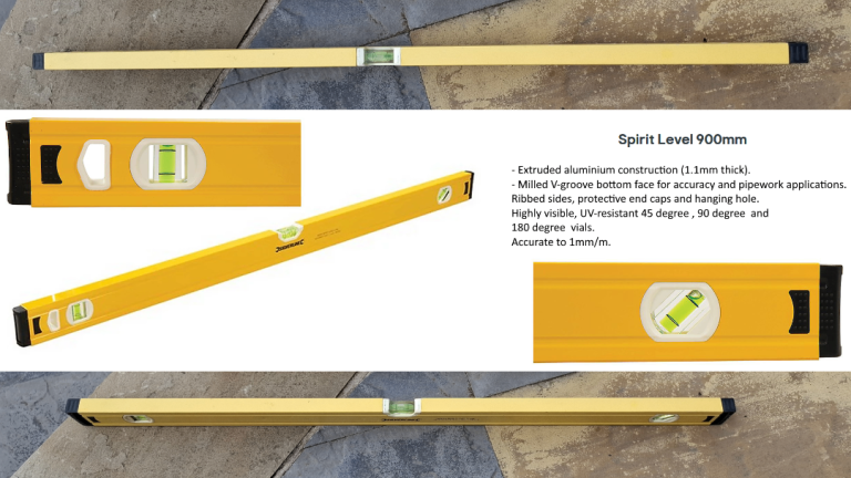 900mm (36") Aluminium Spirit Level (1.1mm Thick)