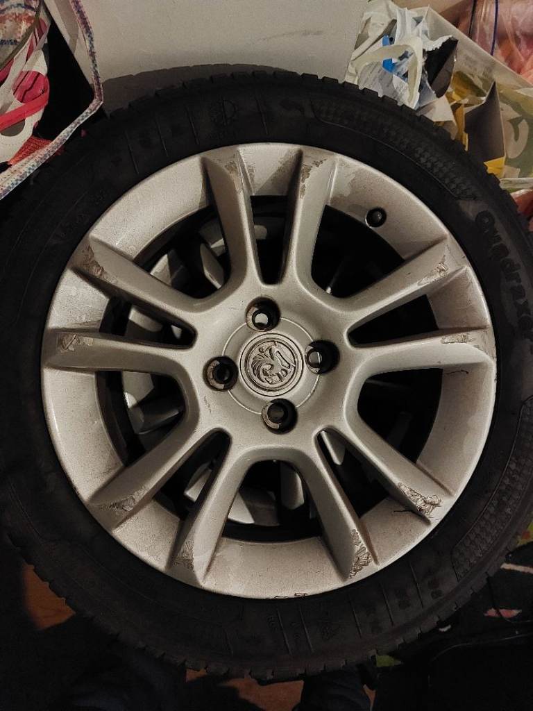 Corsa d 16 inch alloys with tyres