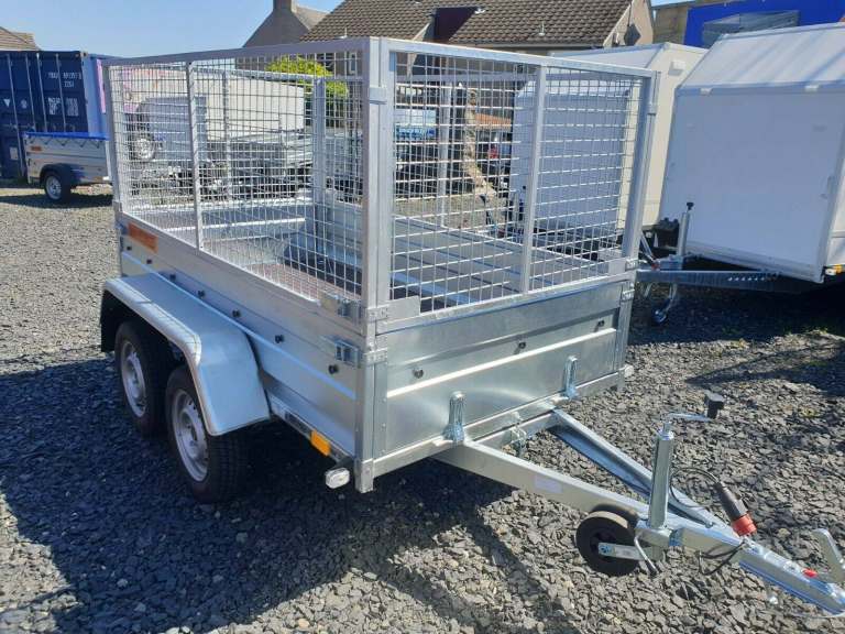 BRAND NEW 7,7ft x 4,2ft TWIN AXLE NIEWIADOW TRAILER WITH 80CM MESH 750KG