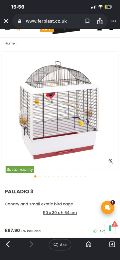 Canary and small exotic bird cage And toys