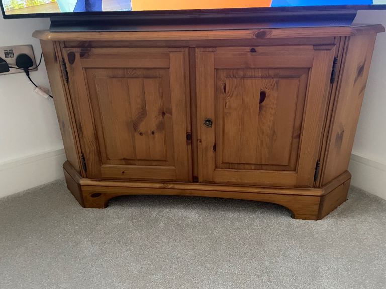 Ducal solid pine corner TV cabinet 