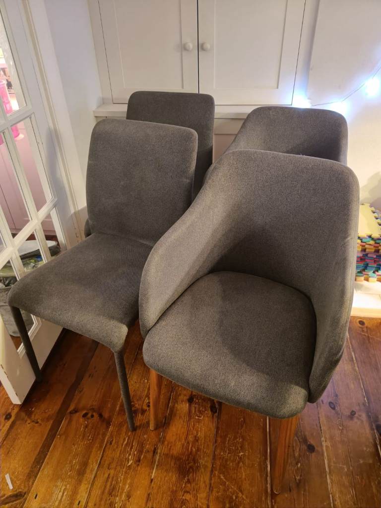 Upholstered Grey Dining Chairs