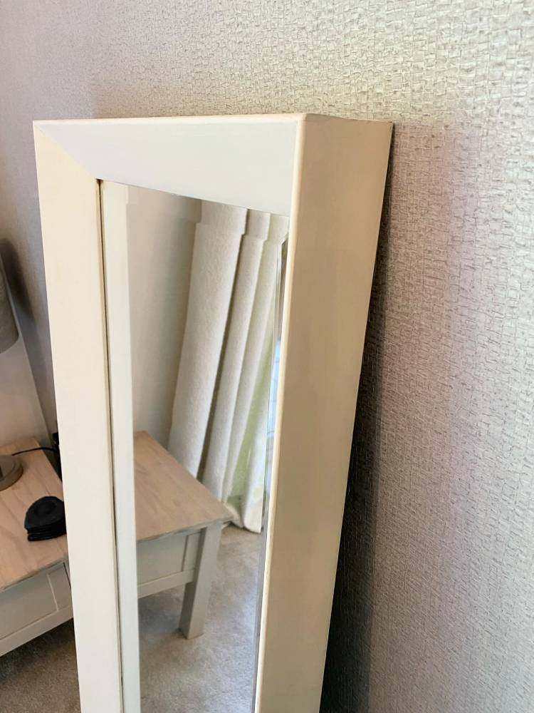 Long Tall Cream Wall Mirror Hall Dressing Room Full Length Bedroom Lounge Modern RRP £150 