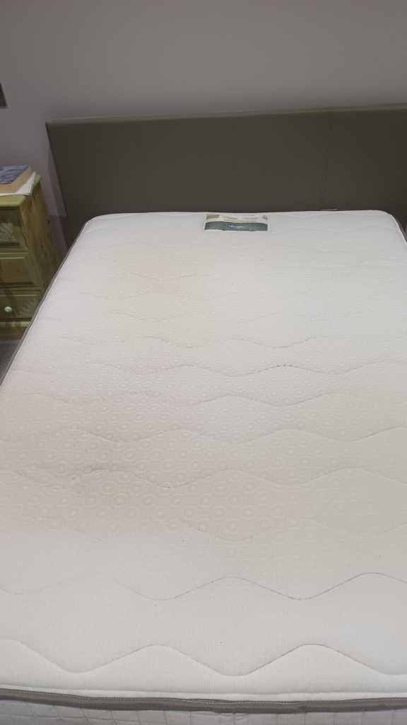 Double storage bed with mattress