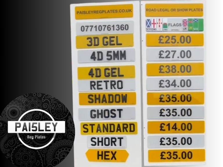 Customised Car Registration Plates