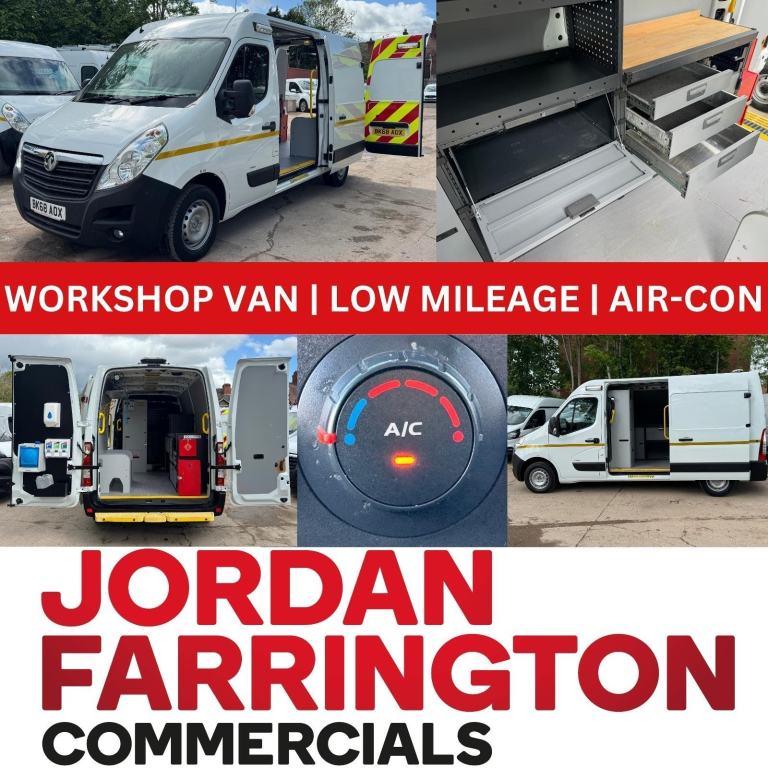 2018 68 reg VAUXHALL MOVANO L2 H2 WORKSHOP VAN EURO 6 LOVELY LOW MILEAGE*AIR-CON