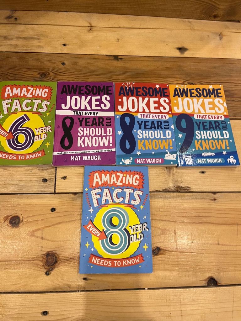 Kids' Amazing Facts & Awesome Jokes Books - Good Condition