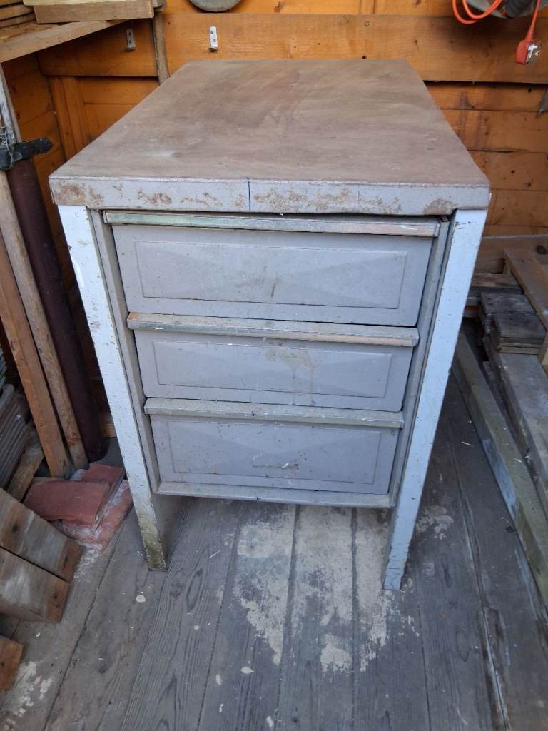 INDUSTRIAL METAL 3 DRAWER CABINET - open to offers NOT £1