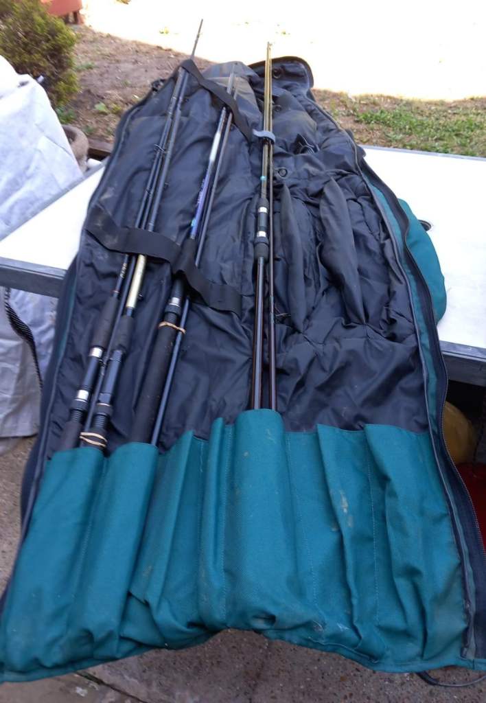 Fishing Rod Bundle Set, Multi-Section Rods and Blue Holdall Bag