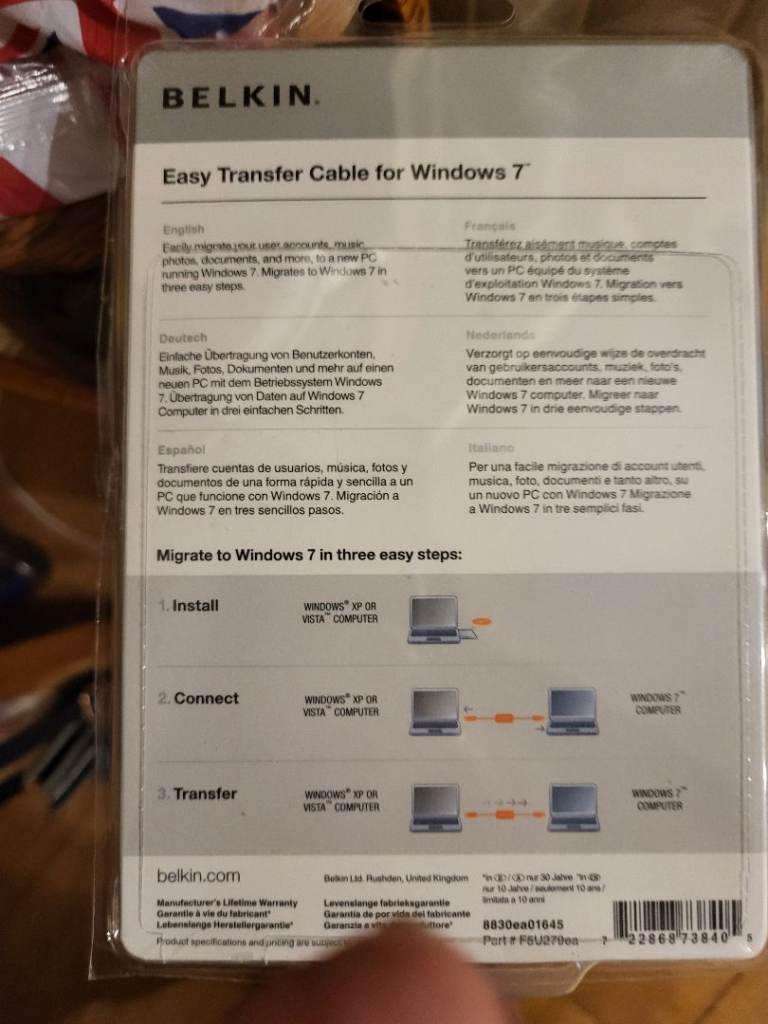 Belkin Pc to Pc Easy Transfer cable